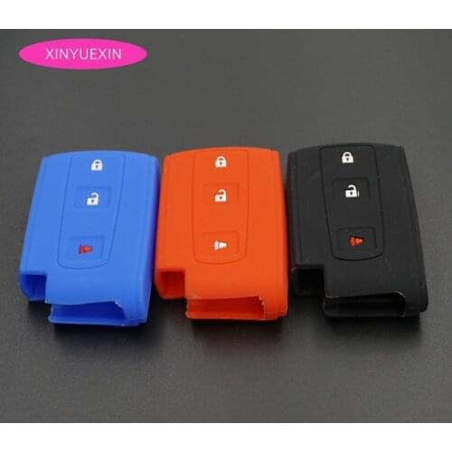 Xinyuexin For TOYOTA Prius Silicone Rubber Car Key Fob Cover Case Shell Set Key Case for Car USA Car Styling 3 Buttons