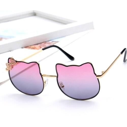 Children Sunglasses Baby Personalized Bowknot UV Protection Sunglasses Multicolor Resin Lens with Metal Frame Girls Trends 2021