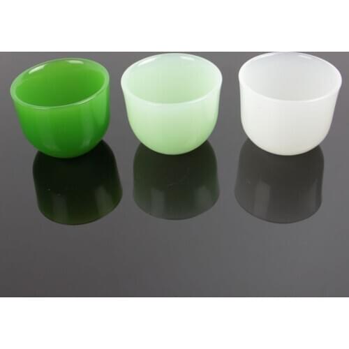 Special Jade Bowl white Jade Imperial Concubine Glass Kung Fu tea Tea tray cup Cover coffee cup gift give Jiapin