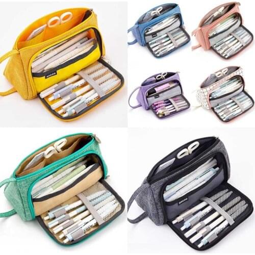 Super Pencil Case Kawaii Large Capacity Pencilcase School Pen Case Supplies Pencil Bag School Box Pencils Pouch Stationery