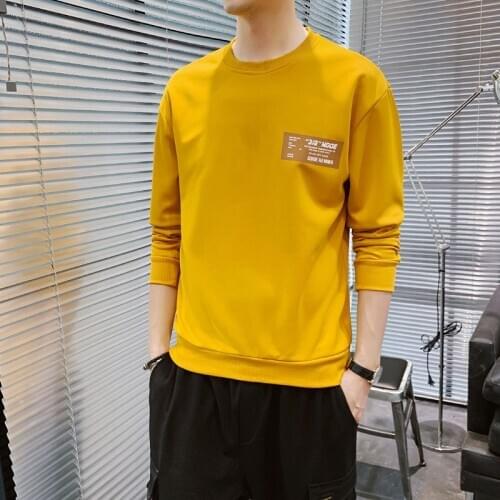 2020 spring and autumn long-sleeved round neck pullover mens sweatershirt casual fashion home travel printing hoodie sweatshirt