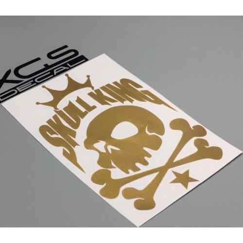 XGS DECAL car vinyl cut decal Skull King 14.7cm x 10cm waterproof outdoor handmade car motorcycle truck stickers