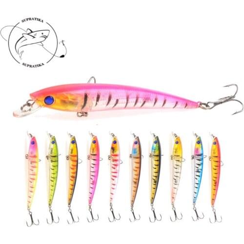 10 Pcs/set 9cm/8g ABS Plastic Transparent Hard Bait 6# With Sharp Hook 3D Eyes Fishing Lures Swimbait Fishing Equipment