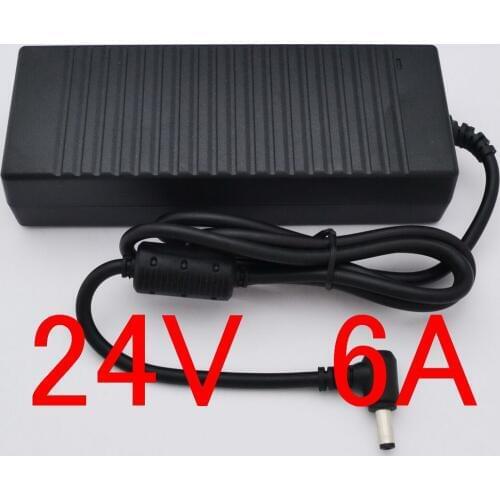 10PCS High quality IC solutions AC 100V-240V DC 24V 6A Switch power supply, 144W LED adapter, DC 5.5*2.1-2.5mm