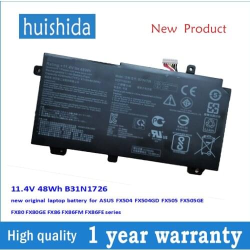 11.4V 48Wh B31N1726 new original laptop battery for ASUS FX504 FX504GD FX505 FX505GE FX80 FX80GE FX86 FX86FM FX86FE series