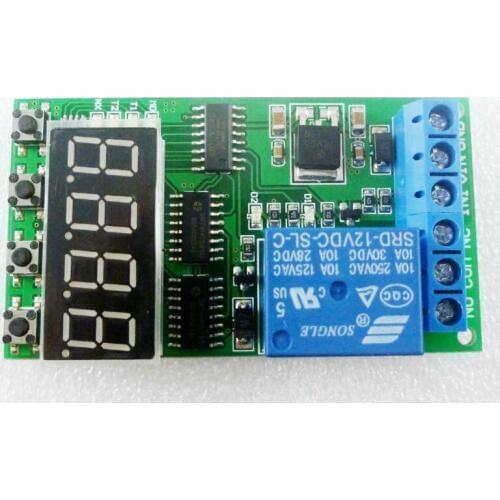 DC 12V High-Trigger Multifunction Self-lock Relay PLC Cycle Timer Module Delay Time Switch