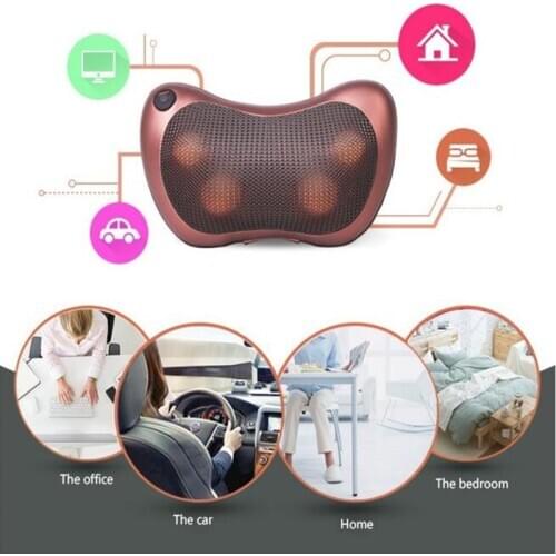 2 In 1 Car Home Infrared Massage Pillow Neck Cervical Traction Massager Cushion Office Seat Support Anti Stress Pain Relieve