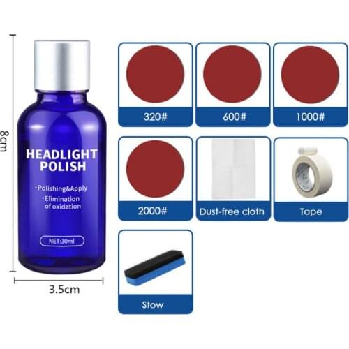30ml Car Headlight Repair Fluid Headlamp Polishing Restoration Kits Car Chemical Headlight Polisher Car Polish Evaporator Liquid