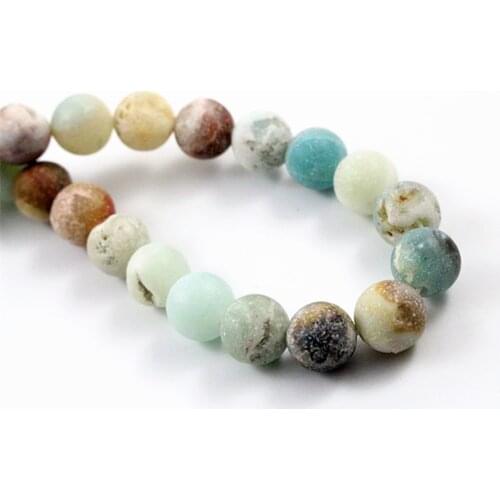 4mm 6mm 8mm 10mm Matt Natural Amazonite stone beads Forest Loose Round beads For jewelry making Wholesale and Retail