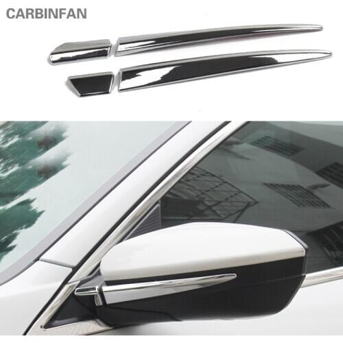 Car Stickers Side Rearview mirror Molding Trim Strip Reversing mirror Strip Car Styling For Honda Civic 10th 2016 2017 C207