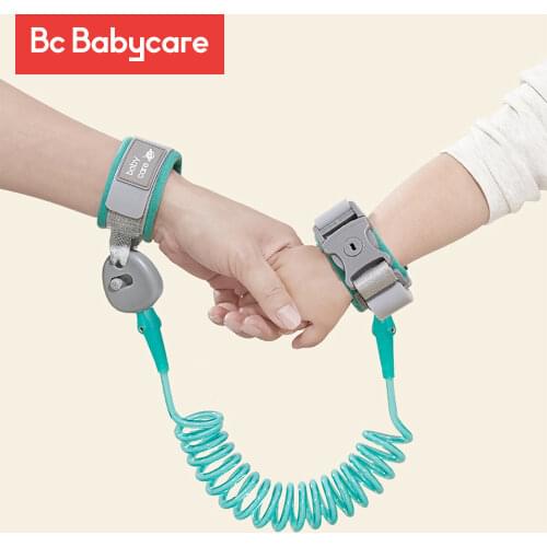 BC Babycare 360° Rotation Child Safety Harness Leash Thicker Breathable Anti-Lost Wrist Link Outdoor Walking Kids Wristband