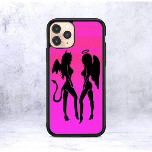 Devil Angels Phone Case for iPhone 12 mini 11 pro XS Max X XR 6 7 8 plus SE20 High quality TPU silicon and Hard plastic cover