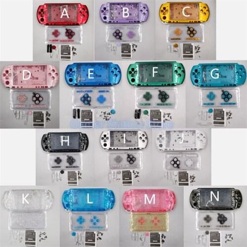 14sets For PSP3000 Housing Shell Case with Buttons For Sony PSP 3000 Game Console Full Cover Set Replacement Accessories