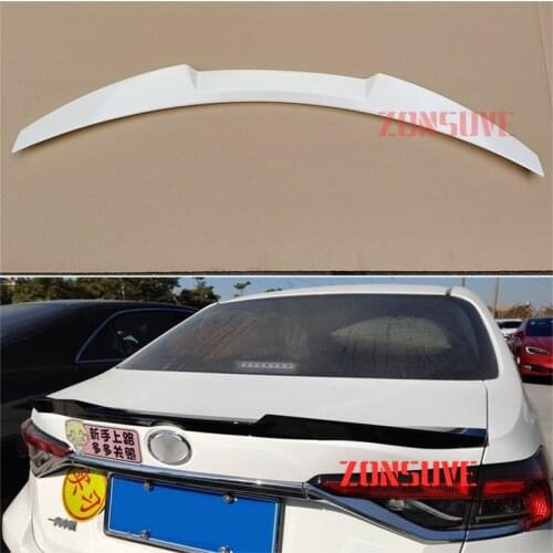 Use For Toyota Corolla Altis 2019 2020 2021 Spoiler M4 Style Forging Carbon Fiber Look Rear Trunk Wing Car Body Kit Accessories