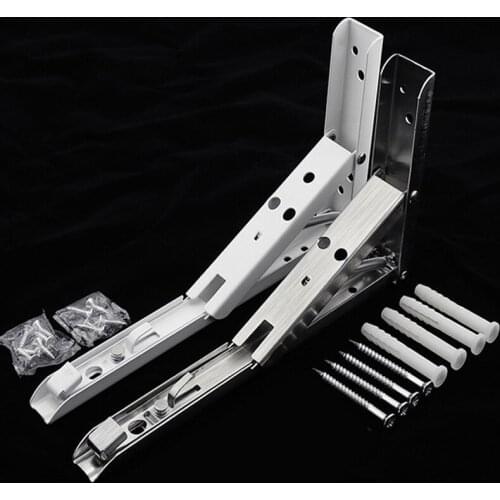 2pcs Triangle Support Folding Angle Adjustable Metal Bracket Wall Mounted Table Stand Furniture Etagere Storage Steel Shelves