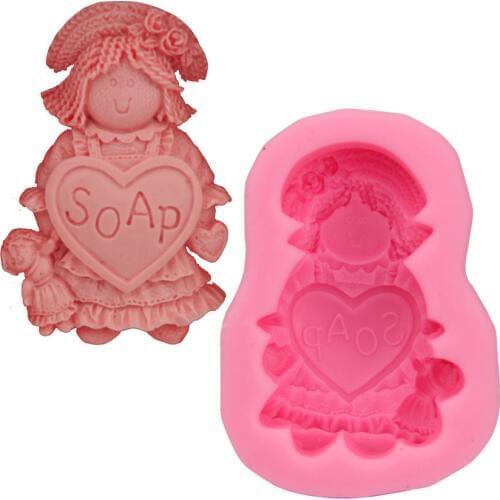Silicone Mold Round 3D Girl Silicone Soap mold DIY New Craft Art Silicone Soap mold Craft Mold DIY Handmade Candle mold