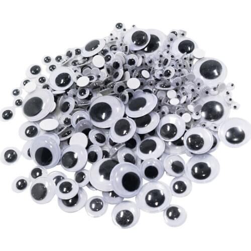 700 Pieces Round Wiggle Googly Eyelash Eyes with Self-adhesive DIY Scrapbooking