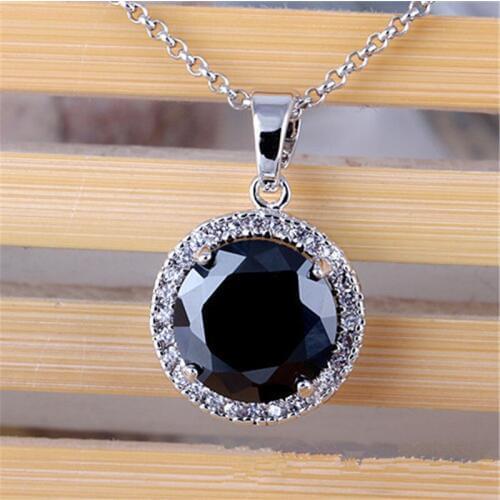 RONGQING 1pcs/lot High Quality AAA Zircon Micro Inlay Round Pendant Necklace for Bridesmaid Fashion Jewelry Gifts