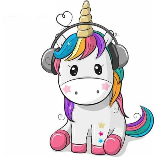 Hot Cute Listening To Music Car Stickers Decorative Creative Creative Decal Laptop KK 13*10cm Vinyl