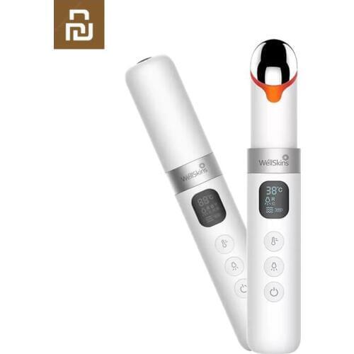 Youpin WéllSkins LCD Display Color Light Eyes Massager Wand WellSkins Eye Beauty Stick Heated Black Gallstone Magnetic Vibration