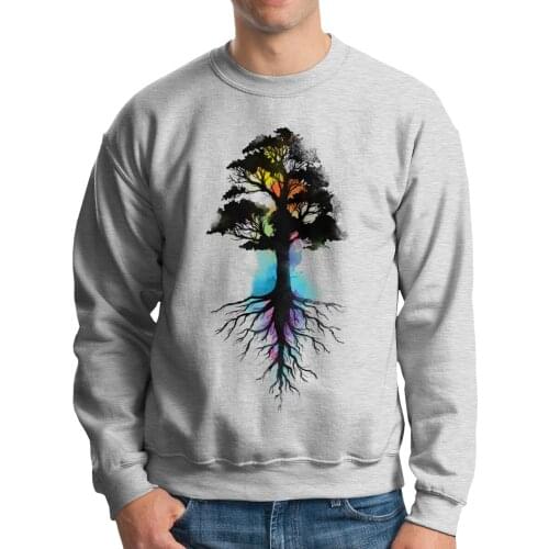 Natural Source Tree Of Life Men Hoodies Sweatshirt Long Sleeve Winter O-neck Cotton Pullovers Tops