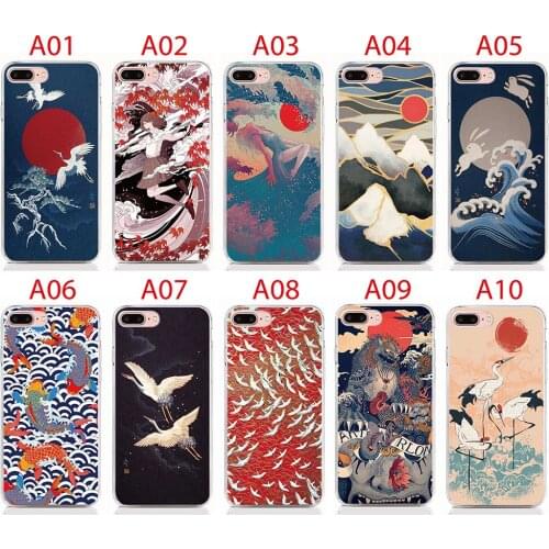 For Sony Xperia Z5 Plus Z5 Premium Z2 Z3 Mini Z1 Compact Z L36H Case Soft Cartoon Wave Art Japanese Back Cover mobile phone bag