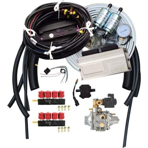 Methane CNG Sequential Injection System Conversion Kit for 8 Cylinder EFI Gasoline Cars