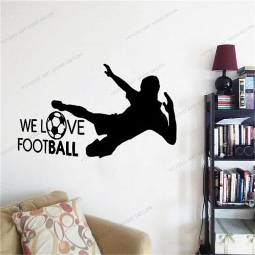 Wall Sticker Football Soccer Decals for Kids Room Decoration Vinyl Stickers Poster boys bedroom decor Wallpaper Mural CX2197