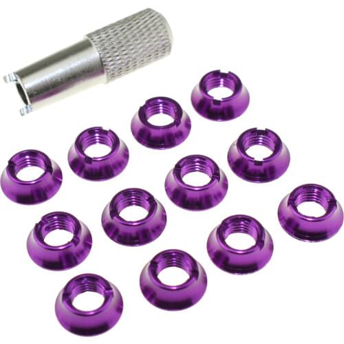 STAR POWER Radio Control Transmitter Switch Color Nut for Futaba JR RC Toys 12-Piece with 1pcs Wrench