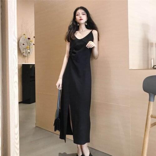 Sexy Women Dress Sleeveless V-neck Sling Long Dresses Summer Fashion Beach Maxi Dress Plus Size