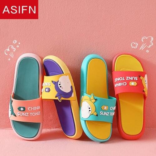 ASIFN Slippers Lovely Cute Cartoon Animal Women Slides Home Little Dinosaur Bathroom Non-slip Indoor Couples PVC Womens Shoes