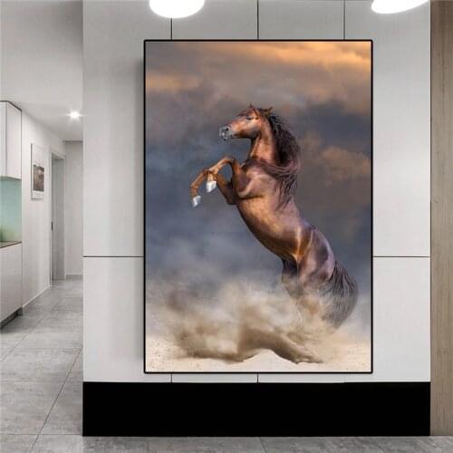 Modern Canvas Horse Painting Prined Giclee Printing Wall Art Pictures Home Living Room Bedroom Decoration Canvas Posters Prints