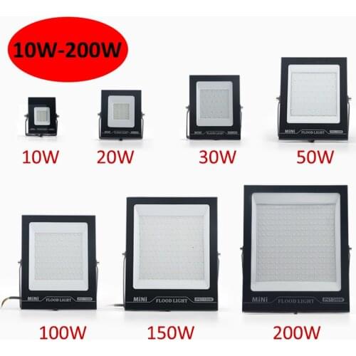 LED Floodlight Ultra-thin Waterproof IP65 MINI Outdoor Lighting 10W 20W 30W 50W 100W 150W Garden Spotlight Flood light