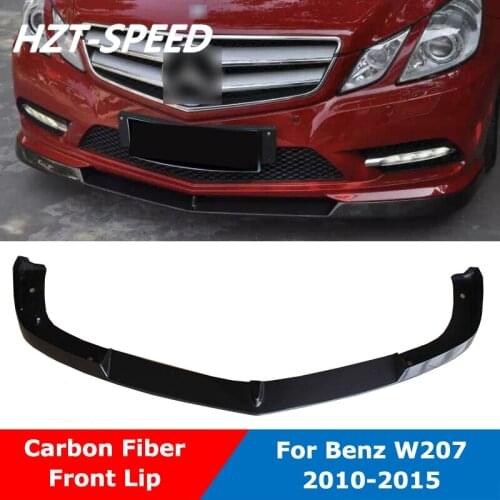 V Style Carbon Fiber Front Bumper Lip Spoiler Diffuser For Benz W207 C207 E200 E260 E350 Coupe Car 2010-2015