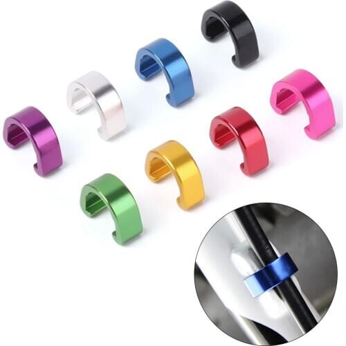 Bike Bicycle Cycle MTB C-Clips Hose Brake Gear Cable Clamps Aluminum Alloy Guide Brake Cable Clips Road Bike Accessories