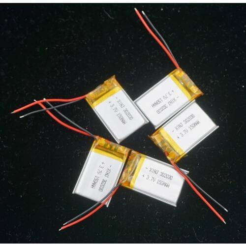 XINJ 5pcs 3.7V 150 mAh Li Polymer li-po Battery cell 302030 For GPS camera headphones bluetooth earphone speaker smart watch mp3