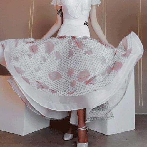 Modern Dance Female Adult New Elegant Skirt National Standard Dancewear Sexy Lady Big Swing Skirt Performance Costume TL773