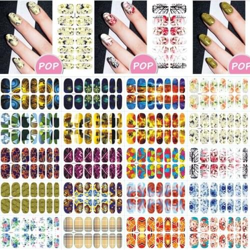 YZWLE 1 Sheet 2021 New Arrivals Water Transfer Nail Art Sticker Manicure Decor Tool Cover Nail Wrap Decal (YSD001-020)