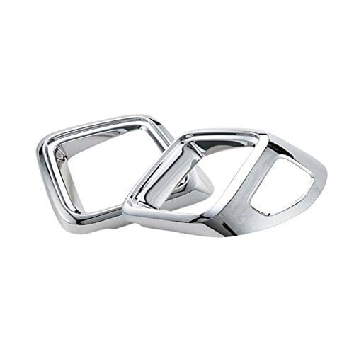 Rear Tail Light Lamp Cover Trim Frame ABS 2pcs For Jeep Renegade 2015 2016 2017 (Chrome)