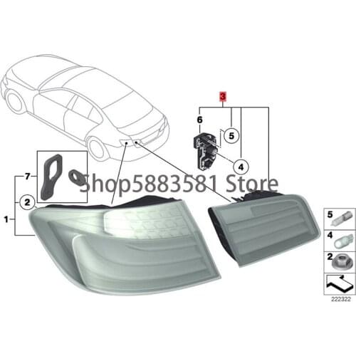 CAR tail light bm wF10 523i N52N 523i N53 525d N57 528i N53 530d N57 535i 520d Rear trunk lid and rear lampshade left and right