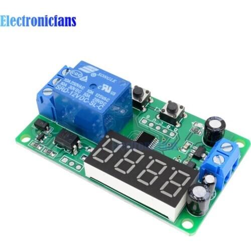 Green 3 Button 4 Digit Tube DC 12V LED Display Digital Delay Timer Control Switch Module PLC Automation