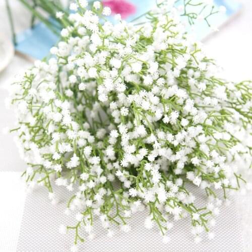 Zerolife 1Pc Gypsophila Artificial Flowers White High Quality Babies Breath Fake Flowers Bouquet Home Wedding Decoration Autumn