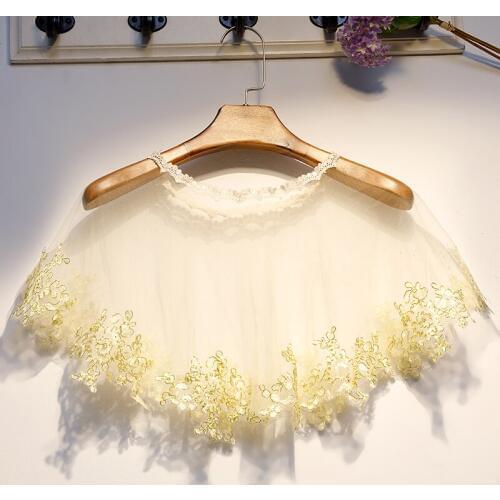 Champagne Wedding Bolero Femme Mariage Party Evening Dress Cape Short Bolero Women Shrug Bridal Wrap Shawl Wedding Accessories