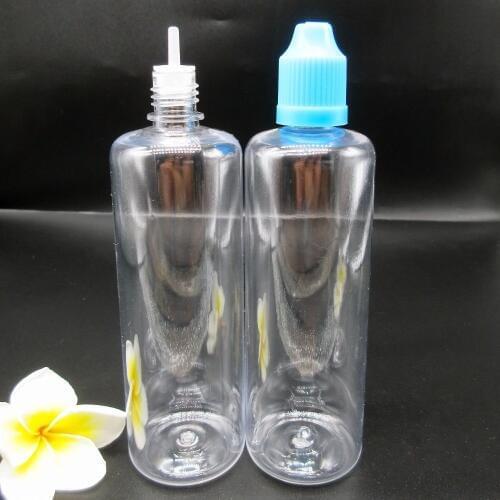 1pcs 100ml Plastic PET clear Dropper Bottle With Childproof Cap and Long Thin Needle Tip,e cig bottle,empty