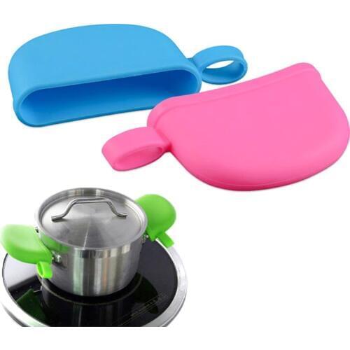 1pc Kitchen Accessories Silicone Heat Resistant Cover Anti-skid Lid Holding Knob Pot Handle Cookware Parts Random Color