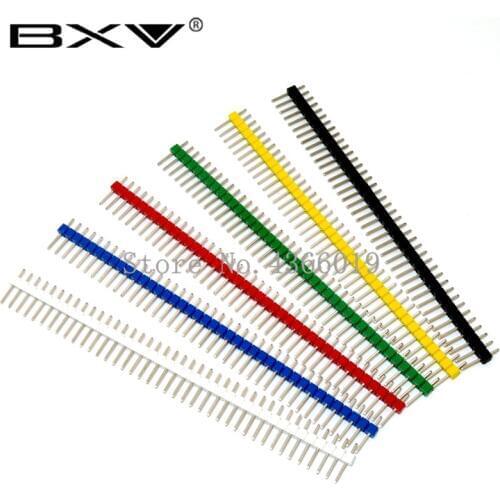 10pcs 40 Pin 1x40 Single Row Male 2.54 Breakable Pin Header Connector 40pin Strip