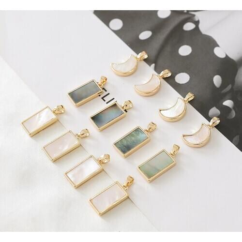 2pcs New Fashion Crystal stone Earrings star copper edging brown ore pendant diy homemade necklace jewelry material accessories