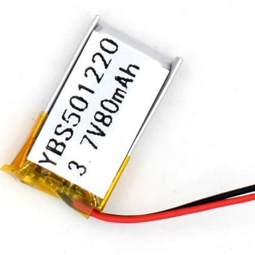 3.7V 80 mAh Li-Polymer Rechargeable Battery Li Po ion Li-Po 501220 for GPS Bluetooth MP3 MP4 051220
