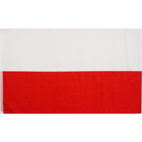 3X5 Ft Poland Polish Flag Double Stitched Flags Polyester with Brass Grommets