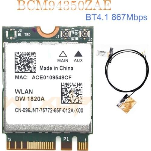 BCM94350ZAE DW1820A 802.11AC 867Mbps bcm94350 M.2 NGFF Wi-Fi Wireless bluetooth 4.1 BT 4.1 network card better than dw1820